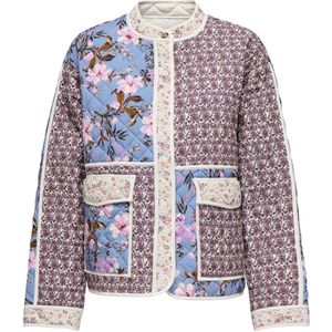 Onlsmilla - Jas - Korte Mouwen - O-hals - Knoopsluiting - Patchwork Detail