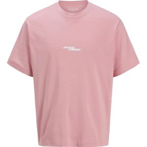 JACK & JONES Heren Jcosago Photo Back Tee Ss Crew Neck, Pink Icing, XL