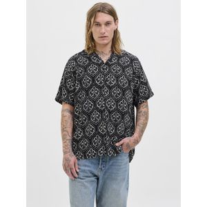 Jack & Jones Jorhydra Noto Shirt - Zwart - Katoen - Lange Mouwen