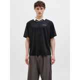 JACK&JONES - CORE - Polo Shirt - Zwart - Polostof - Korte Mouwen