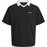 JACK&JONES - CORE - Polo Shirt - Zwart - Polostof - Korte Mouwen