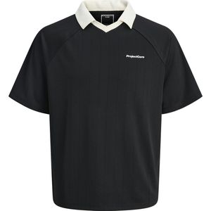 JACK & JONES Heren Jcolido Pique Needle Open Polo Ss, zwart, XS