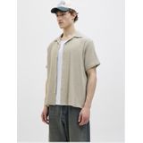 Jack & Jones - Jorcoba Stripe Resort Shirt - Heren Overhemd - Silver Sage