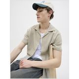 Jack & Jones - Jorcoba Stripe Resort Shirt - Heren Overhemd - Silver Sage