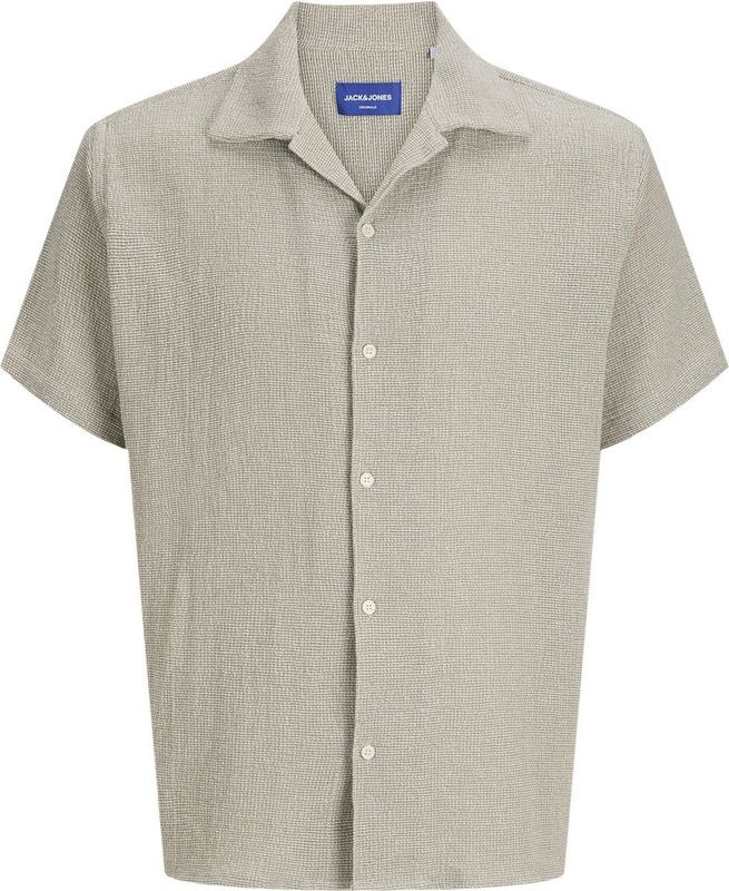 Jack & Jones - Jorcoba Stripe Resort Shirt - Heren Overhemd - Silver Sage