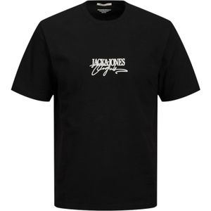 Jack & Jones - Joralmeria Branding Tee - T-shirt - Zwart - Katoen