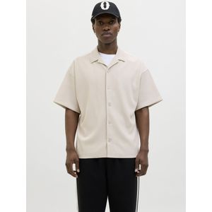 Overhemd - Effen - Comfort Fit - Kwartmouw - Textuur