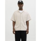 Overhemd - Effen - Kwartmouw - Comfort Fit - Met Textuur