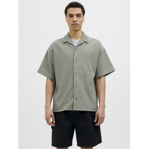 JACK & JONES - Overhemd - Grijs - Comfort Fit - Kwartmouw