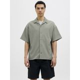 JACK & JONES Heren Jcohorizon Plisse Resort Shirt Ss, shadow, L