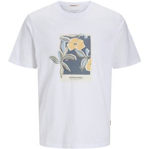 Jack & Jones - Joralmeria Front Tee - T-shirt - Bright White - Katoen