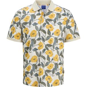 JACK & JONES Joralmeria AOP Polo Ss voor heren, Botercrème., M