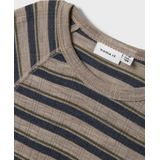 Top - Multicolor - Wollen Stof - Ronde Hals - Lange Raglanmouwen