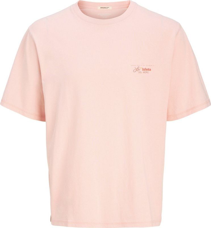 Jack & Jones - Joralmeria World Tee - T-shirt - Tickled Pink - Korte Mouwen
