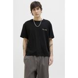 T-shirt - Ronde Hals - Jersey - Zwart - Losse Pasvorm