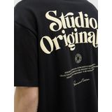 T-shirt - Ronde Hals - Jersey - Zwart - Losse Pasvorm