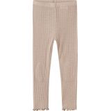 Ribgebreid Legging - Slim Fit - Mid-Waist - Met Elastische Taille - Patches op de Knieën