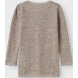 Merino Wol Top - Lange Mouwen - Ronde Hals - Kantdetail - Regular Fit