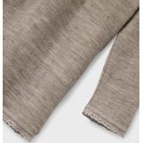 Merino Wol Top - Lange Mouwen - Ronde Hals - Kantdetail - Regular Fit