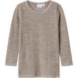 Merino Wol Top - Lange Mouwen - Ronde Hals - Kantdetail - Regular Fit