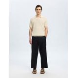 Regular fit poloshirt in gehaakte look, model 'LINO'