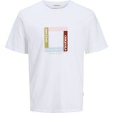 JACK & JONES - Shirt - Olijfgroen - Ronde Hals - Kwartmouw