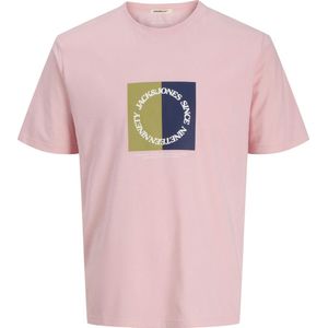 Jack & Jones Jortavira Branding Tee Ss Crew Neck, Tickled Pink, M
