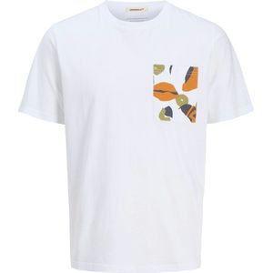 JACK & JONES - Shirt - Cognac - Normale Pasvorm - Kwartmouw