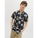 JJ Rebel - JREBBASTIAN - Overhemd - Nachtblauw Lichtblauw Lichtgroen Oranje - Regular Fit