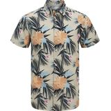 JJ Rebel - JREBBASTIAN - Overhemd - Beige Lichtblauw Lichtoranje Zwart - Regular Fit