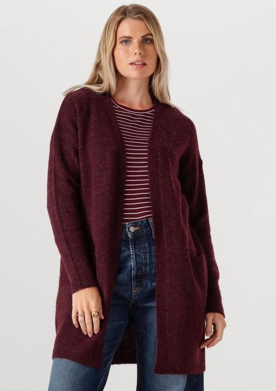 SELECTED - SLFLulu - Gebreid Vest - Wijnrood