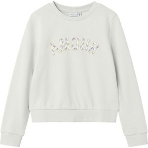 NAME IT - Sweater - Wit - 100% Katoen - Ronde Hals