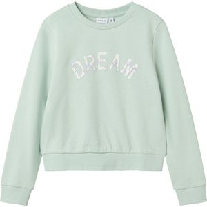 NAME IT Meisjes Nkfliv Short Nreg Ls SWE Bru Ps, Gossamer Green, 116