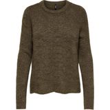 Onllolli - Gebreide Pullover - Zacht - Lange Mouwen - O-hals - Pointillé Detail