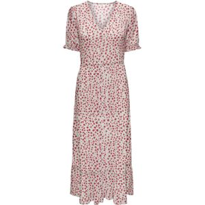 ONLY CARMAKOMA - A-lijn Jurk - Korte Mouw - V-hals - Viscose - Middel Lengte
