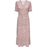 ONLY CARMAKOMA - A-lijn Jurk - Korte Mouw - V-hals - Viscose - Middel Lengte