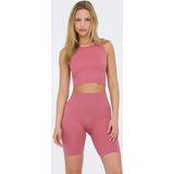 Onpjaia 1 Top - Cropped - U-Hals - Mouwloos - Ribstof - Slim Fit