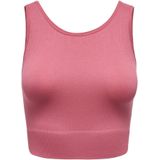 Onpjaia 1 Top - Cropped - U-Hals - Mouwloos - Ribstof - Slim Fit