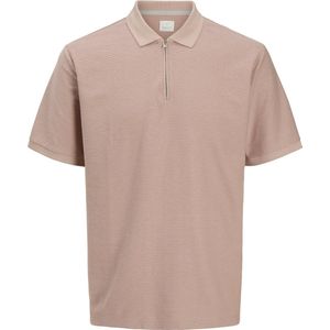 Polo Shirt - Blauw - Ribgebreid - Korte Mouwen - Relaxed Fit