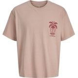 JACK & JONES - jprblumanson SS Tee - T-Shirt - Roze - Katoen