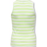 KIDS ONLY GIRL mouwloze top rib gebreid lichtgroen/wit