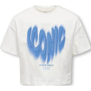 T-shirt - Kinderen - Crop Top - Met Opvallende Print - Korte Mouwen