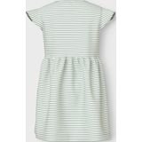 Name It Jurk - NmfVinanna - Aqua Grijs/Bright White - Name It - 5 jaar (110) - Jurk