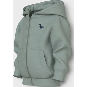 Sweatvest - Mélange - Sweatstof - Capuchon - Lange Mouw