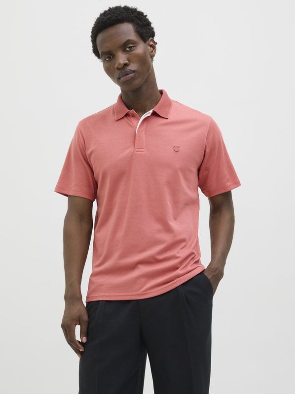 Jack & Jones - Polo - Faded Rose - 50% Biologisch Katoen - 50% Gerecycled Polyester