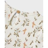 Jerseyjurken - Korte Mouwen Jurk - All-over Print - Ronde Hals - Knoop en Lussluiting