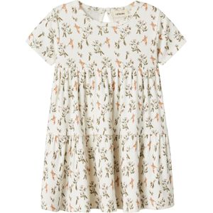 Jerseyjurken - Korte Mouwen Jurk - All-over Print - Ronde Hals - Knoop en Lussluiting