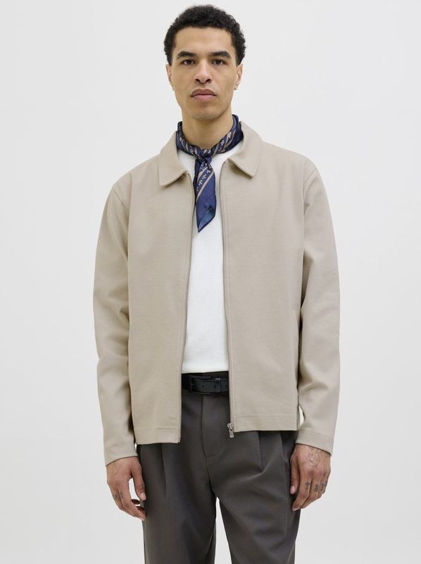 Jack & Jones - Jprblapete Sweat Overshirt - Silver Lining - Katoenmix