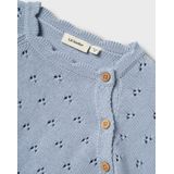 Gebreide Top - Korte Mouwen - Regular Fit - Golvend Detail