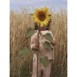 Gebreide Top - Ronde Hals - 3/4-Mouwen - Loose Fit